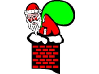 Sticker Custom Preview Image #071350 Holidays Christmas Santa Reindeer Santain Chimney06