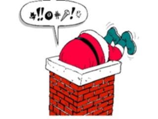 Sticker Custom Preview Image #071352 Holidays Christmas Santa Reindeer Santain Chimney08