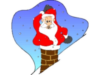 Sticker Custom Preview Image #071356 Holidays Christmas Santa Reindeer Santain Chimney12