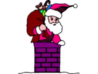 Sticker Custom Preview Image #071357 Holidays Christmas Santa Reindeer Santain Chimney13