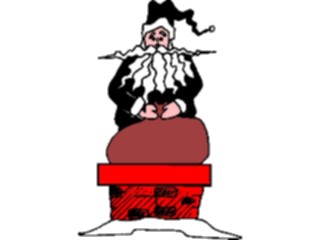 Sticker Custom Preview Image #071358 Holidays Christmas Santa Reindeer Santain Chimney14