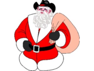 Sticker Custom Preview Image #071362 Holidays Christmas Santa Reindeer Santain Cowboy Hat