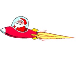 Sticker Custom Preview Image #071369 Holidays Christmas Santa Reindeer Santain Rocket