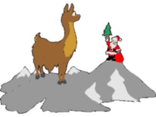 Sticker Custom Preview Image #071382 Holidays Christmas Santa Reindeer Santa Llama