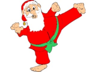 Sticker Custom Preview Image #071387 Holidays Christmas Santa Reindeer Santa Martial Arts