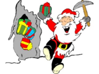 Sticker Custom Preview Image #071389 Holidays Christmas Santa Reindeer Santa Miner