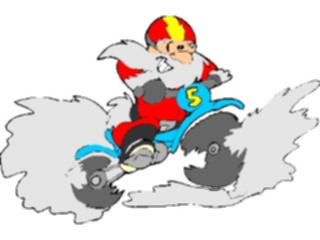 Sticker Custom Preview Image #071398 Holidays Christmas Santa Reindeer Santaon Motorcycle1
