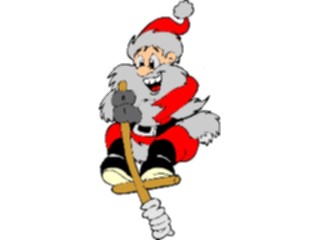 Sticker Custom Preview Image #071401 Holidays Christmas Santa Reindeer Santaon Pogo Stick