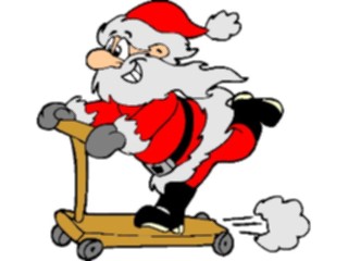 Sticker Custom Preview Image #071406 Holidays Christmas Santa Reindeer Santaon Scooter