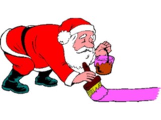 Sticker Custom Preview Image #071413 Holidays Christmas Santa Reindeer Santa Painting
