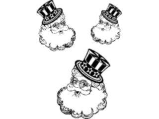 Sticker Custom Preview Image #071417 Holidays Christmas Santa Reindeer Santa Patriotic