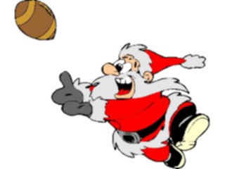 Sticker Custom Preview Image #071423 Holidays Christmas Santa Reindeer Santa Playing Football