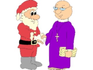 Sticker Custom Preview Image #071430 Holidays Christmas Santa Reindeer Santa Priest