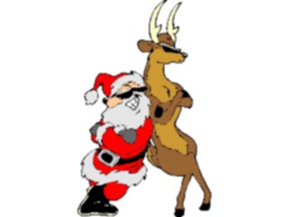 Sticker Custom Preview Image #071461 Holidays Christmas Santa Reindeer Santa Reindeer Cool