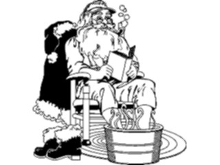 Sticker Custom Preview Image #071462 Holidays Christmas Santa Reindeer Santa Relaxing1