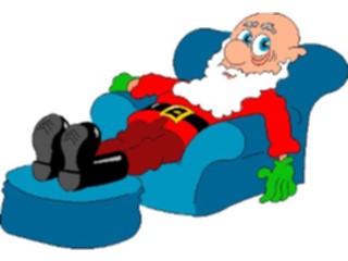 Sticker Custom Preview Image #071463 Holidays Christmas Santa Reindeer Santa Relaxing2