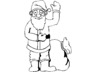 Sticker Custom Preview Image #071498 Holidays Christmas Santa Reindeer Santa Sack24