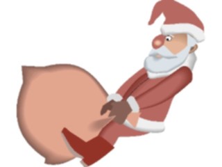 Sticker Custom Preview Image #071506 Holidays Christmas Santa Reindeer Santa Sack32