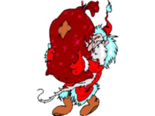 Sticker Custom Preview Image #071510 Holidays Christmas Santa Reindeer Santa Sack36