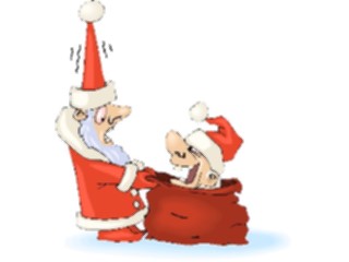 Sticker Custom Preview Image #071520 Holidays Christmas Santa Reindeer Santa Shocked