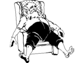 Sticker Custom Preview Image #071532 Holidays Christmas Santa Reindeer Santa Sleeping1