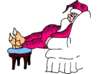 Sticker Custom Preview Image #071533 Holidays Christmas Santa Reindeer Santa Sleeping2