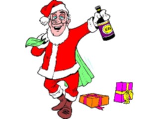 Sticker Custom Preview Image #071536 Holidays Christmas Santa Reindeer Santa Sloshed