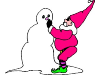 Sticker Custom Preview Image #071537 Holidays Christmas Santa Reindeer Santa Snowman