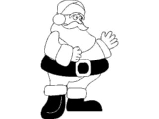 Sticker Custom Preview Image #071539 Holidays Christmas Santa Reindeer Santa Standing