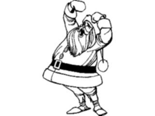 Sticker Custom Preview Image #071541 Holidays Christmas Santa Reindeer Santa Stretching2