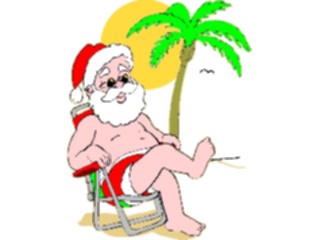 Sticker Custom Preview Image #071544 Holidays Christmas Santa Reindeer Santa Sunbathing3