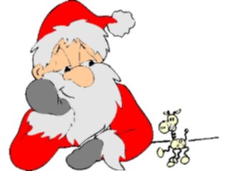Sticker Custom Preview Image #071557 Holidays Christmas Santa Reindeer Santa Toy