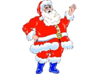 Sticker Custom Preview Image #071567 Holidays Christmas Santa Reindeer Santa Waving2