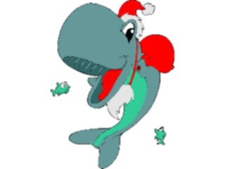 Sticker Custom Preview Image #071571 Holidays Christmas Santa Reindeer Santa Whale