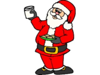 Sticker Custom Preview Image #071575 Holidays Christmas Santa Reindeer Santawith Cookies