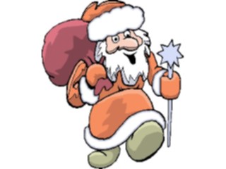 Sticker Custom Preview Image #071592 Holidays Christmas Santa Reindeer Santawith Magic Wand