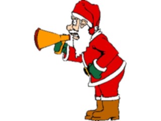 Sticker Custom Preview Image #071593 Holidays Christmas Santa Reindeer Santawith Megaphone