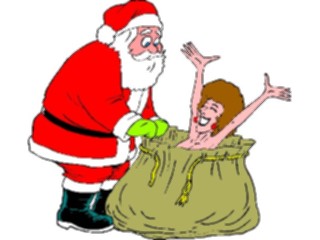 Sticker Custom Preview Image #071632 Holidays Christmas Santa Reindeer Surprise Sack1