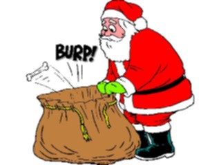 Sticker Custom Preview Image #071633 Holidays Christmas Santa Reindeer Surprise Sack2