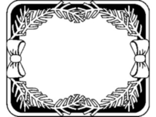 Sticker Custom Preview Image #071684 Holidays Christmas Titles Frames Evergreen Bows Frame