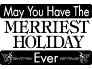 Sticker Custom Preview Image #071744 Holidays Christmas Titles Frames Merriest Holiday Ever
