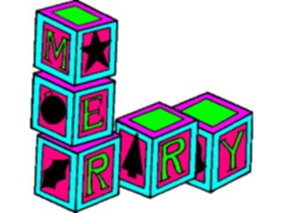 Sticker Custom Preview Image #071745 Holidays Christmas Titles Frames Merry Blocks