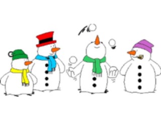 Sticker Custom Preview Image #072545 Holidays Christmas Winter Holiday Fun Snowmen