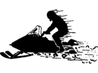 Sticker Custom Preview Image #072547 Holidays Christmas Winter Holiday Fun Snowmobile Silhouette