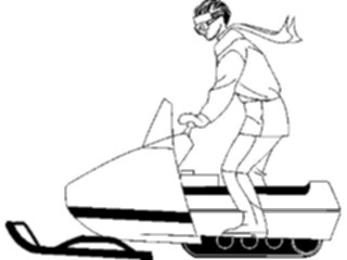 Sticker Custom Preview Image #072550 Holidays Christmas Winter Holiday Fun Snowmobiler3