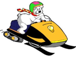 Sticker Custom Preview Image #072551 Holidays Christmas Winter Holiday Fun Snowmobiler Bear