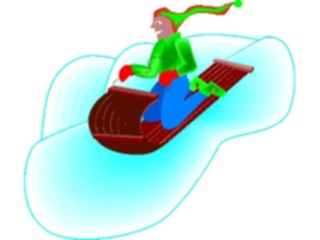 Sticker Custom Preview Image #072557 Holidays Christmas Winter Holiday Fun Toboggan Ride2