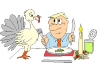 Sticker Custom Preview Image #072560 Holidays Christmas Winter Holiday Fun Turkey Dinner