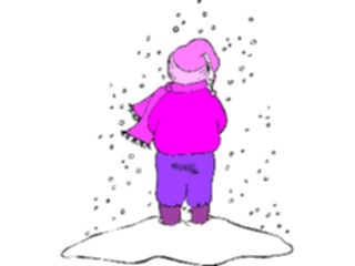 Sticker Custom Preview Image #072564 Holidays Christmas Winter Holiday Fun Watching Snow Fall1