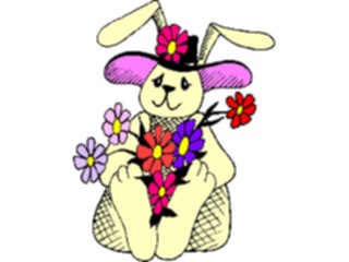 Sticker Custom Preview Image #072640 Holidays Easter Bunny Flowers